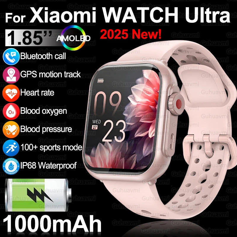 XIAOMI IOS Watch Ultra2 Smart Watches 1000mAh 1.85" AMOLED Full Touch Screen