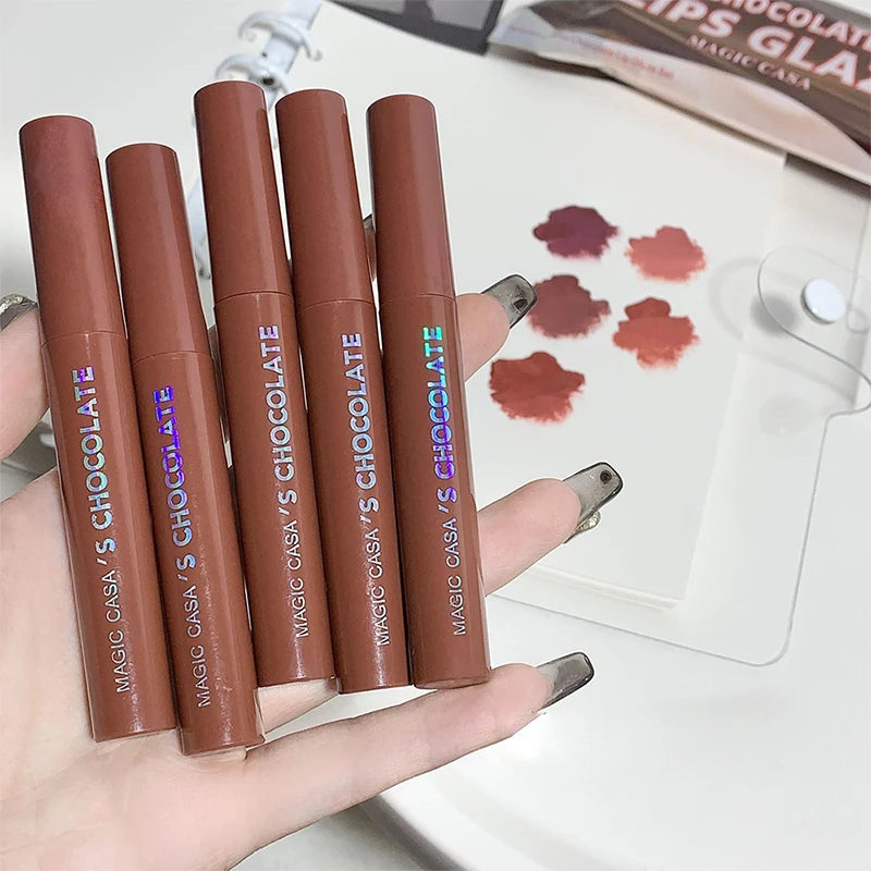 Chocolate five lip glaze set Mist matte lipstick