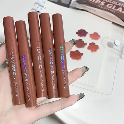 Chocolate five lip glaze set Mist matte lipstick