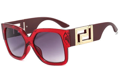 Light Luxury Square Large Frame Hollow Temples Catwalk Sunglasses