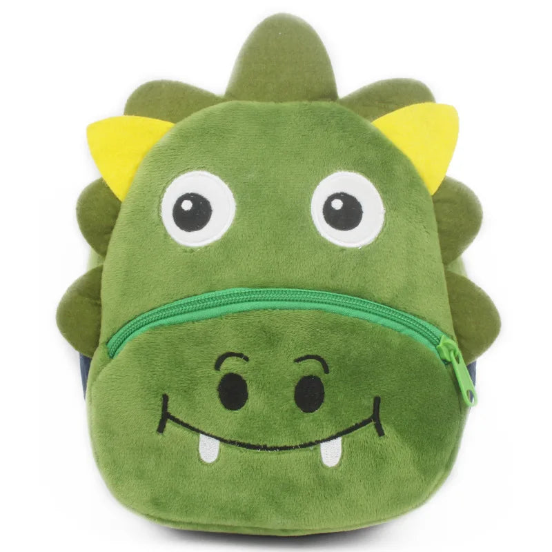 3D School Bags Cartoon Print Plush Kids Backpack Kindergarten Mini Bag
