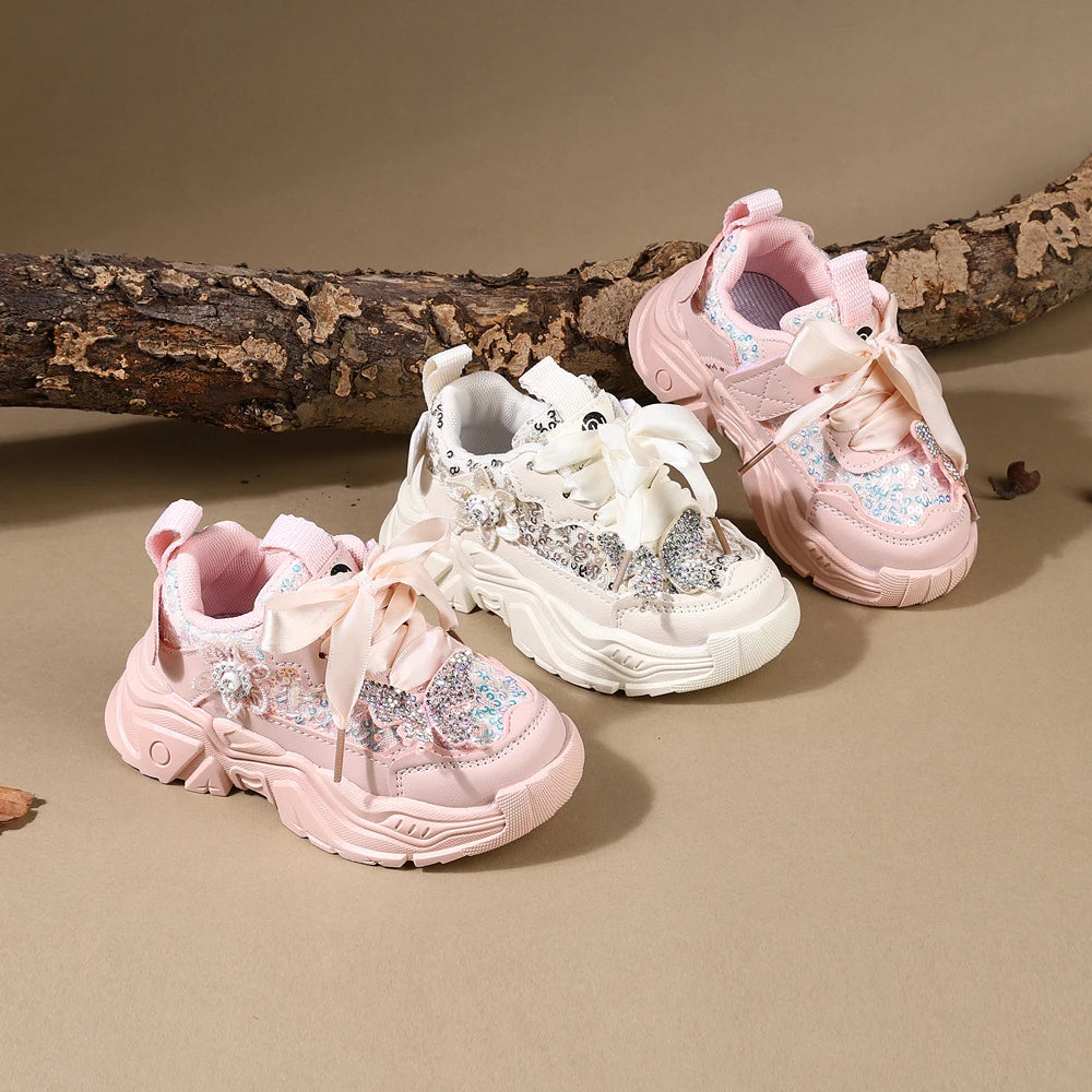 Spring Toddler Bling Soft Sole Breathable Sneakers