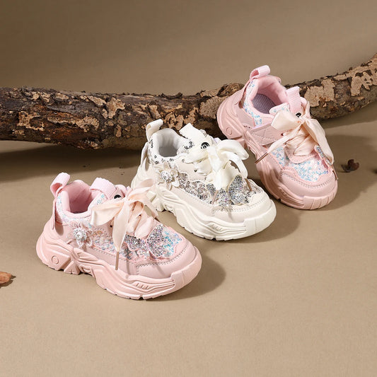 Spring Toddler Bling Soft Sole Breathable Sneakers