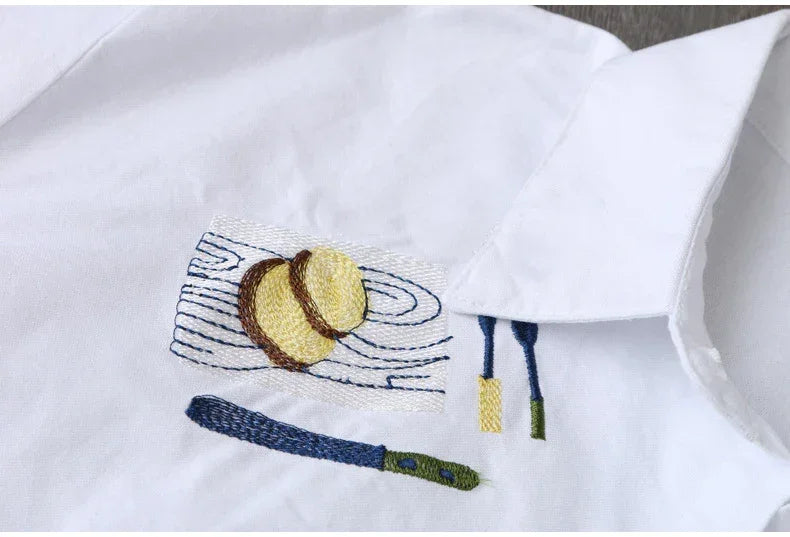 Cotton Loose Long Shirts Blouse