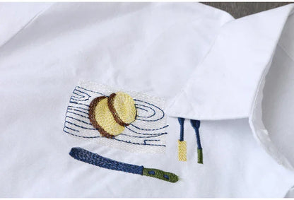 Cotton Loose Long Shirts Blouse