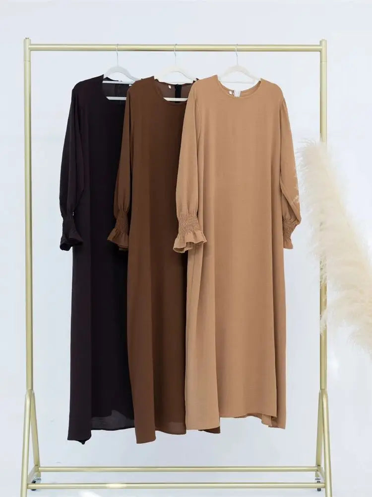 Jersey Solid Modest Under Abaya Islamic Robe