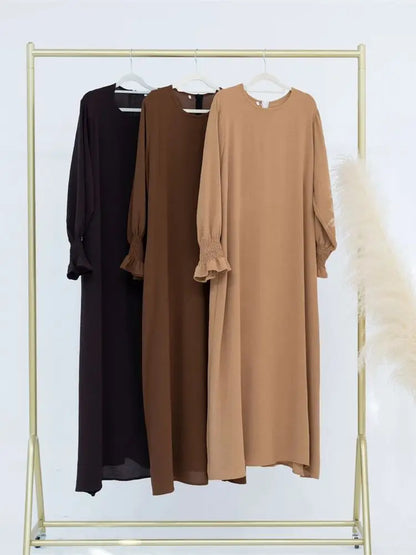 Jersey Solid Modest Under Abaya Islamic Robe