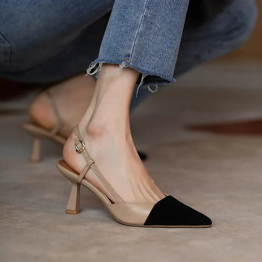DANA Buckle Pointed Heel Sandals
