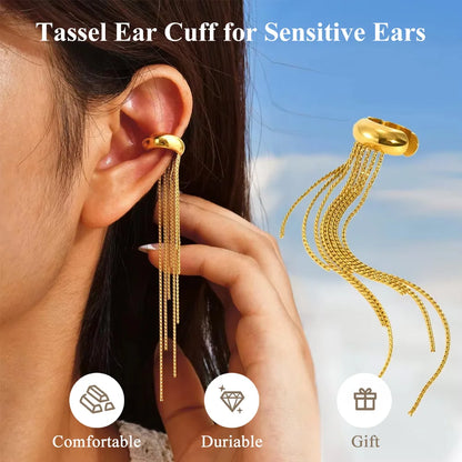 Ear Cuff Long Tassel Drop Earrings