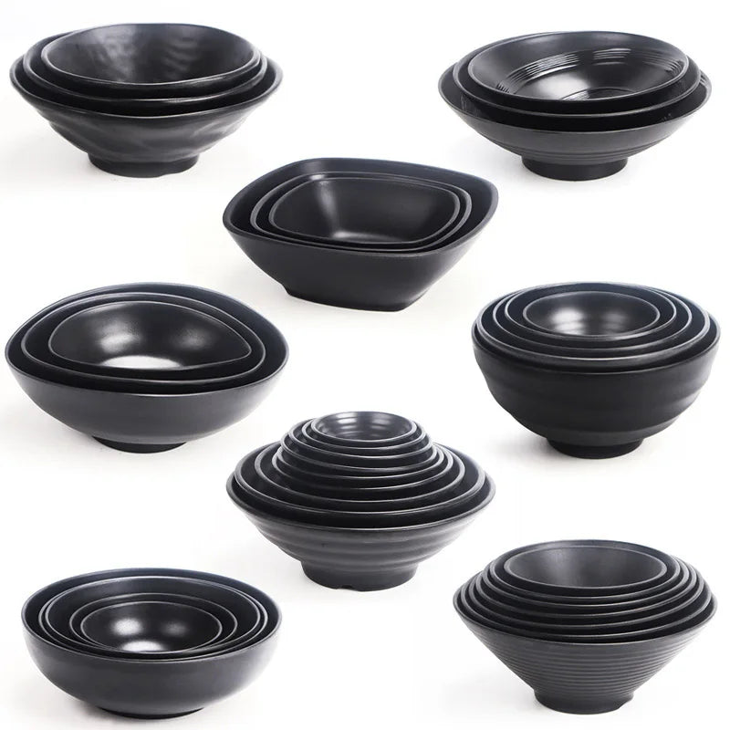 Frosted Melamine Ramen Bowl Imitation Porcelain
