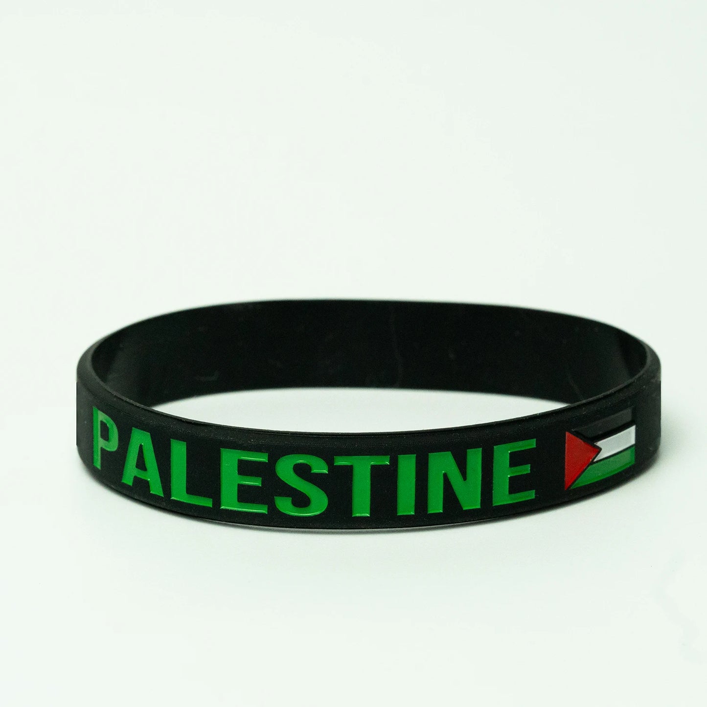 2pcs Palestine Flag Wristband Silicone Rubber Band
