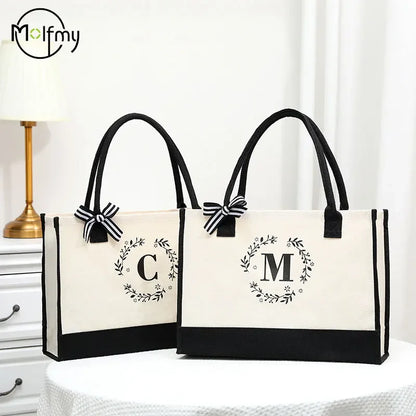 Canvas Letter Big Capacity Bags