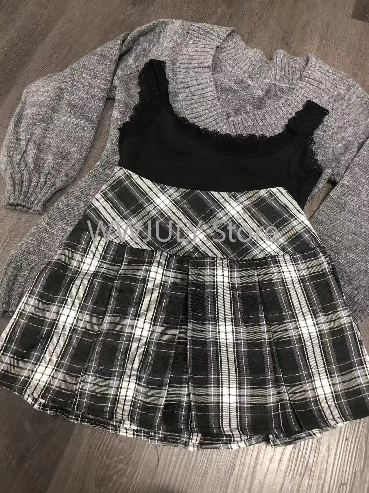 Suéter de cuello en V coqueto, manga larga, estilo pullover