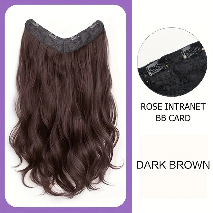 Synthetic Long Wavy U-shaped Clip In Hair Extensions 16Inch/20Inch/24inch