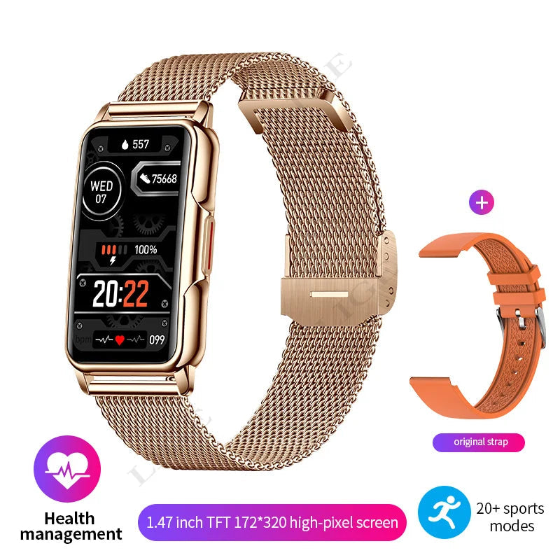LIGE Smart Watch 1.47-inch Full Touch Screen Sports Fitness Tracker Waterproof