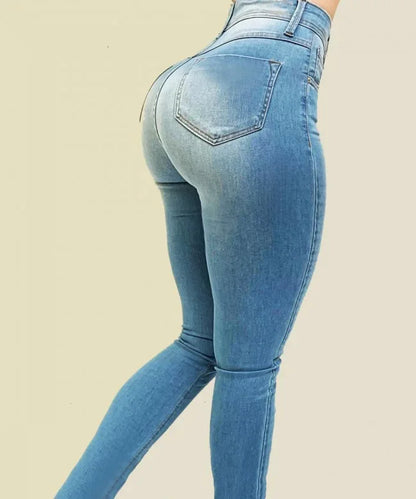 High waist shaping figure jeans