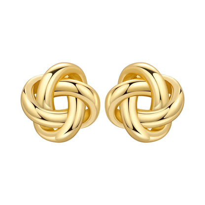 S925 Sterling Silver Zircon 18K Gold Lining Vintage Hoop Earrings
