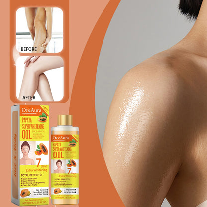 Aceite súper blanqueador de papaya para rostro y cuerpo