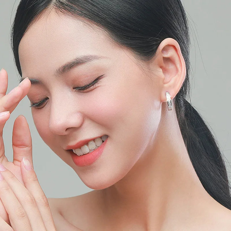 DANA 925 Sterling Silver Shining Zircon Earrings