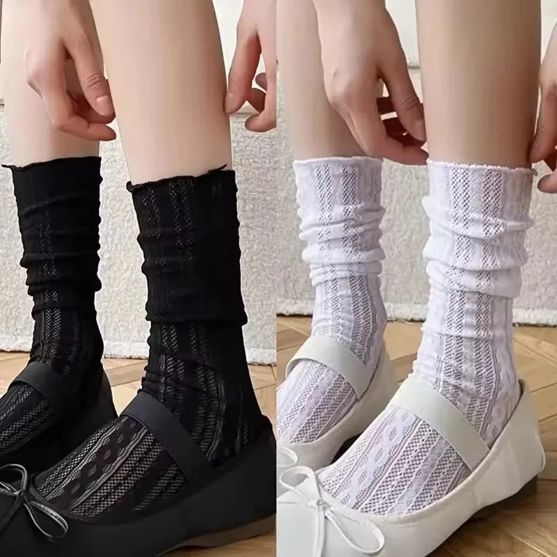 Calcetines de malla adorables para chicas kawaii japonesas