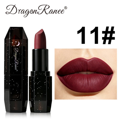 Matte Dark Purple Green Lipstick Waterproof White Black Velvet Lip Stick