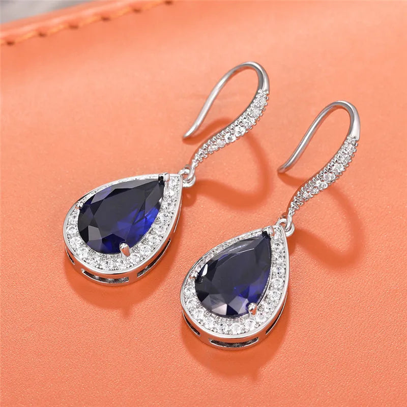 925 Sterling Silver Drop Cubic Zirconia Earring