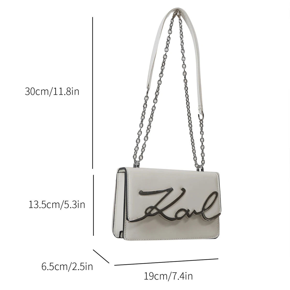 Metal Letter Strap Bags