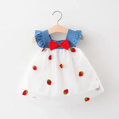 Baby Girl Cherry Mesh Dress