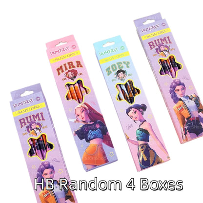 12Pcs/Box HB 2B Colored Pencils Smooth Writing Cute Anime Stationery
