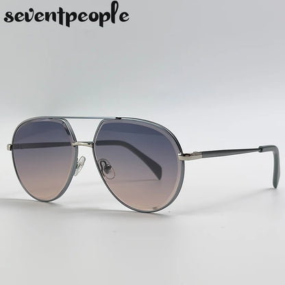 Oversized Pilot Big Double Bridge Beach Sunglasses