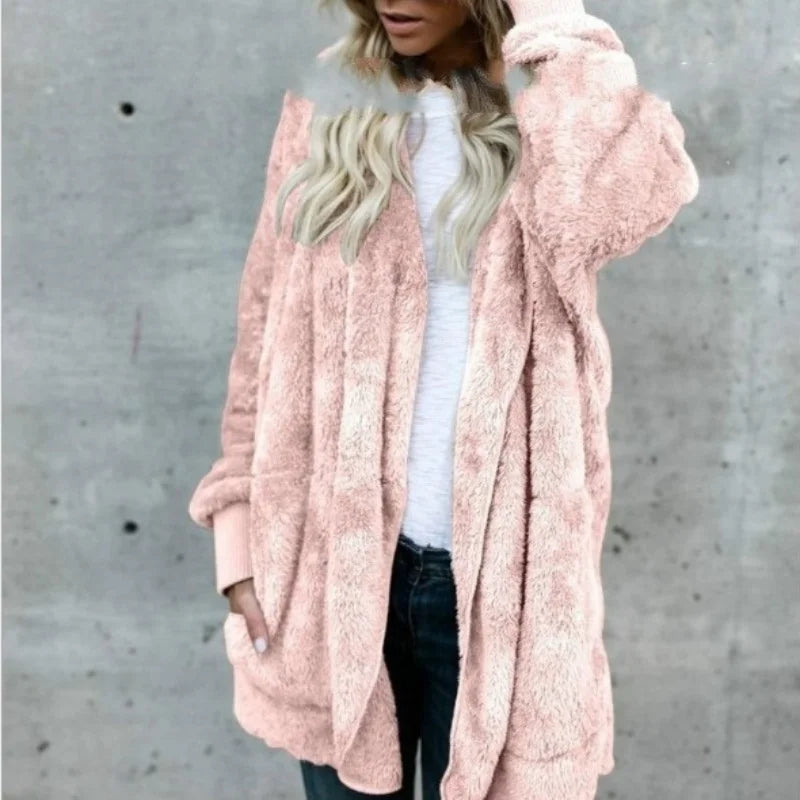 Sweatshirt Long Autumn Winter Long Sleeve Double Side Wear Flurry Loose Coats