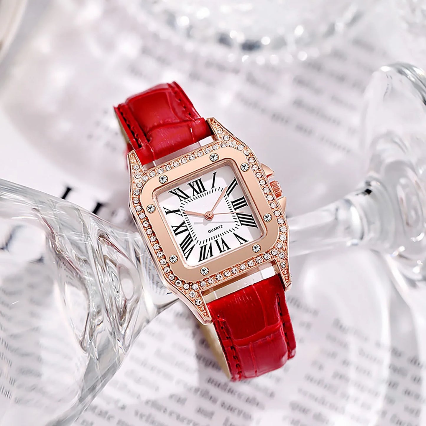 Elegant Leather Strap Watch Casual Quartz Wristwatch