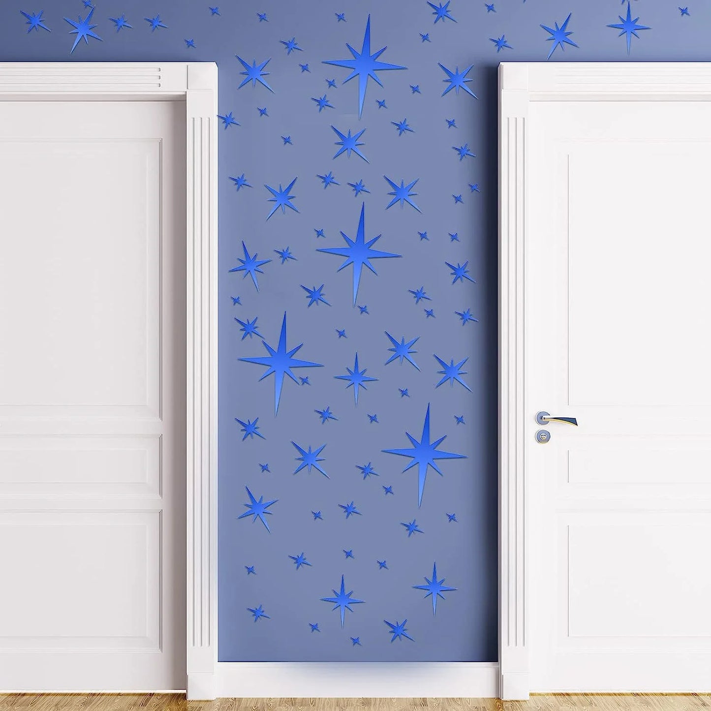20/42pcs Acrylic Star Mirror Wall Stickers