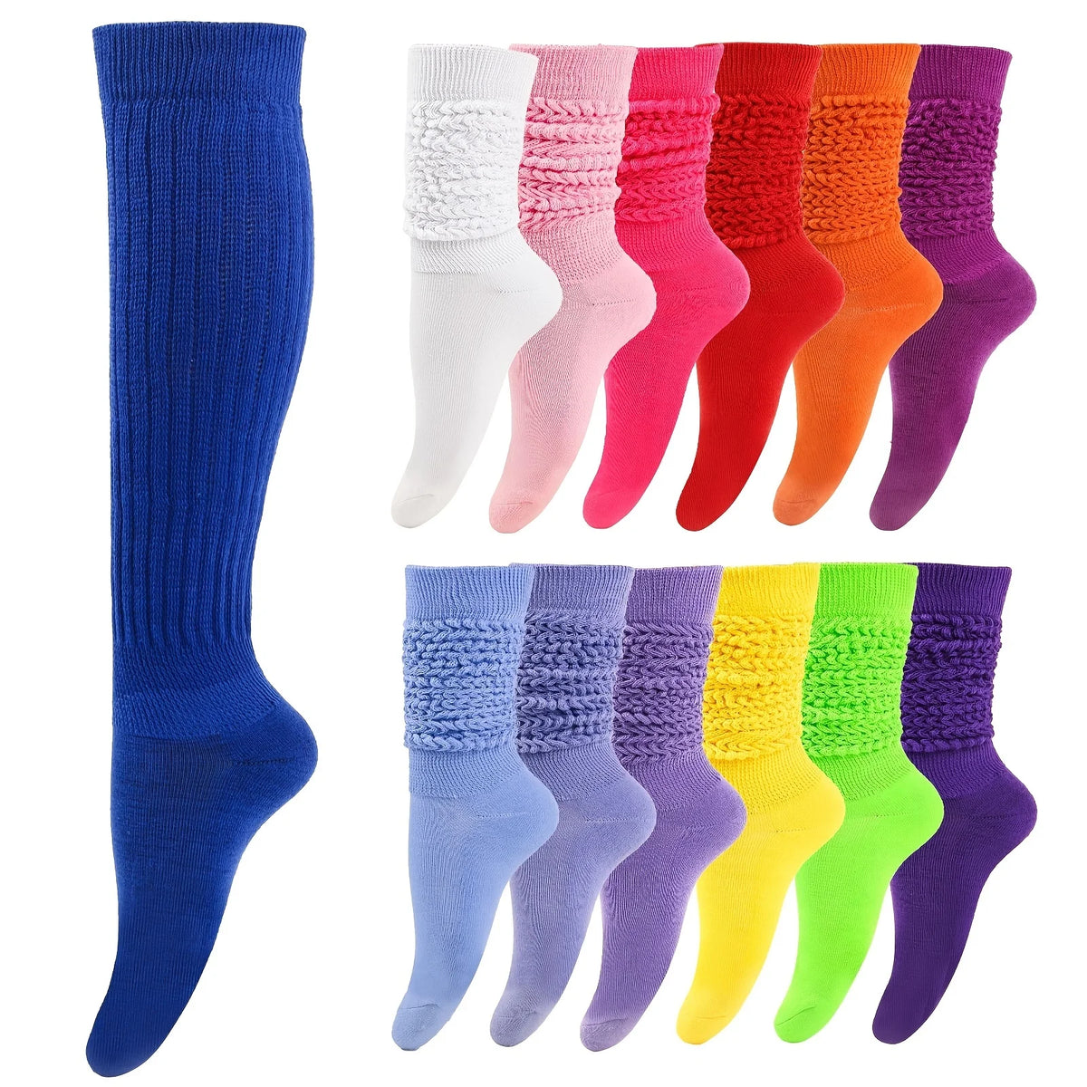 Thick Thermal Knee High Calf Cute Long Loose Slouch  Socks