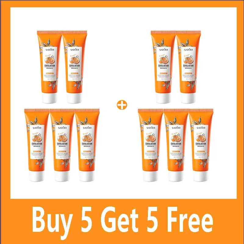 Gel exfoliante facial de naranja