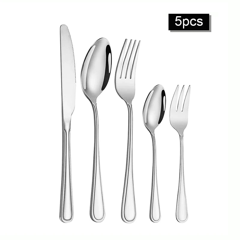 6/30pcs Stainless steel cutlery set