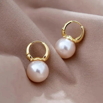 Pearl Hoop Earrings