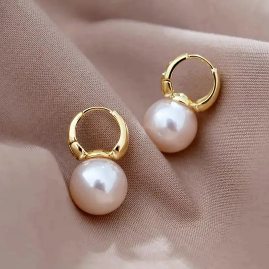 Pearl Hoop Earrings
