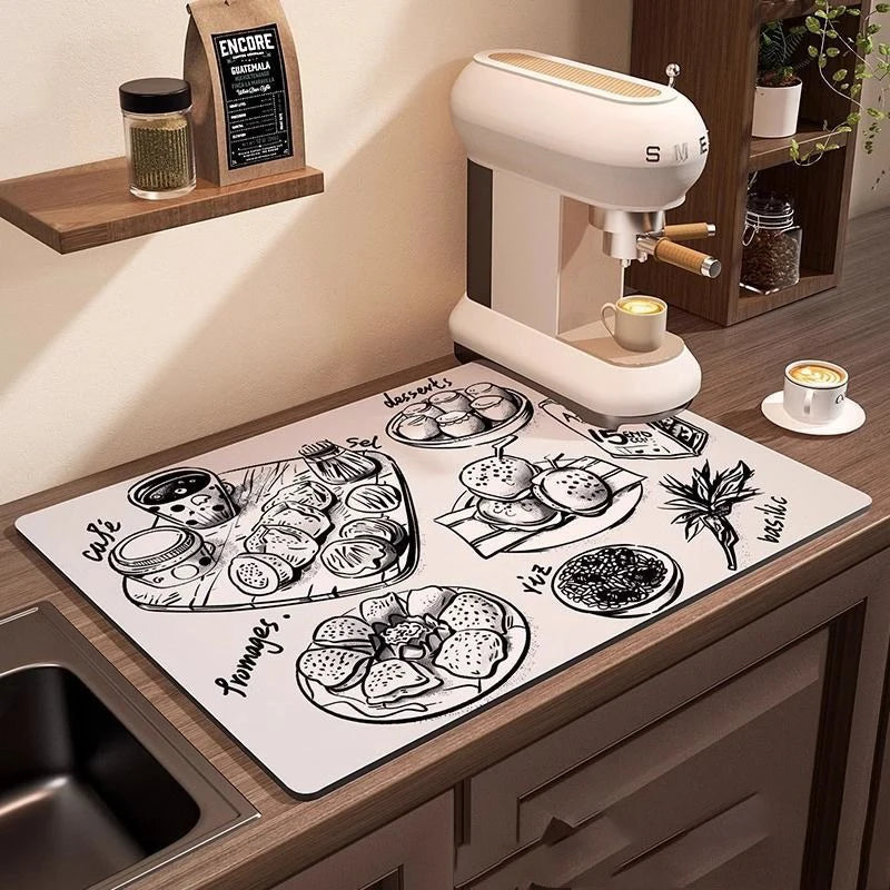 Coffee Machine Mat Waterproof Drain Pad