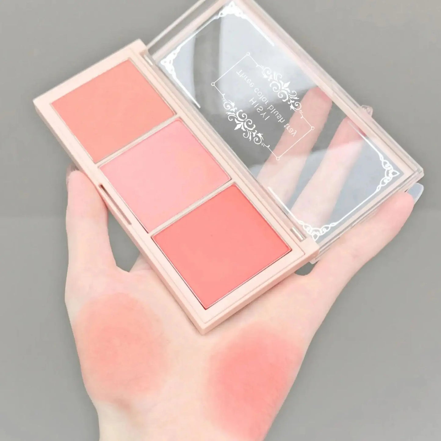 Three color blush tray makeup