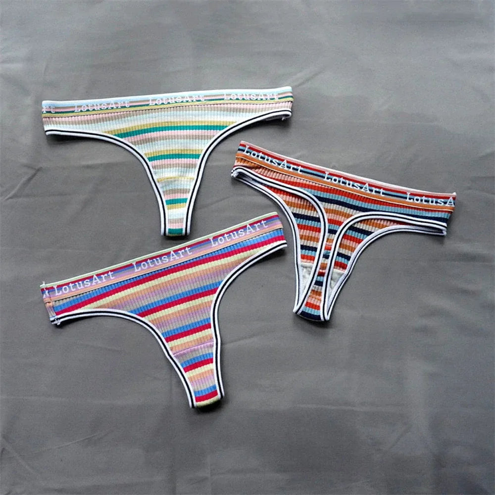 3 Pcs Brazilian Stripe Underwear G-string