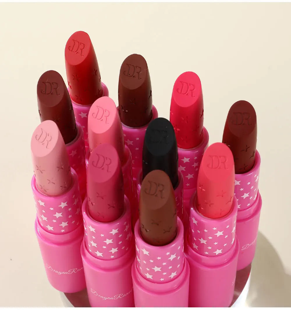 9 Colors Waterproof Rose Red Velvet Matte Lipstick