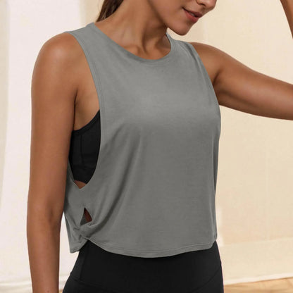 Sleeveless Yoga Tops Athletic Vest Workout Cool T-Shirt