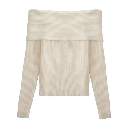 Off Shoulder Long Sleeve Casual Sexy Pullover