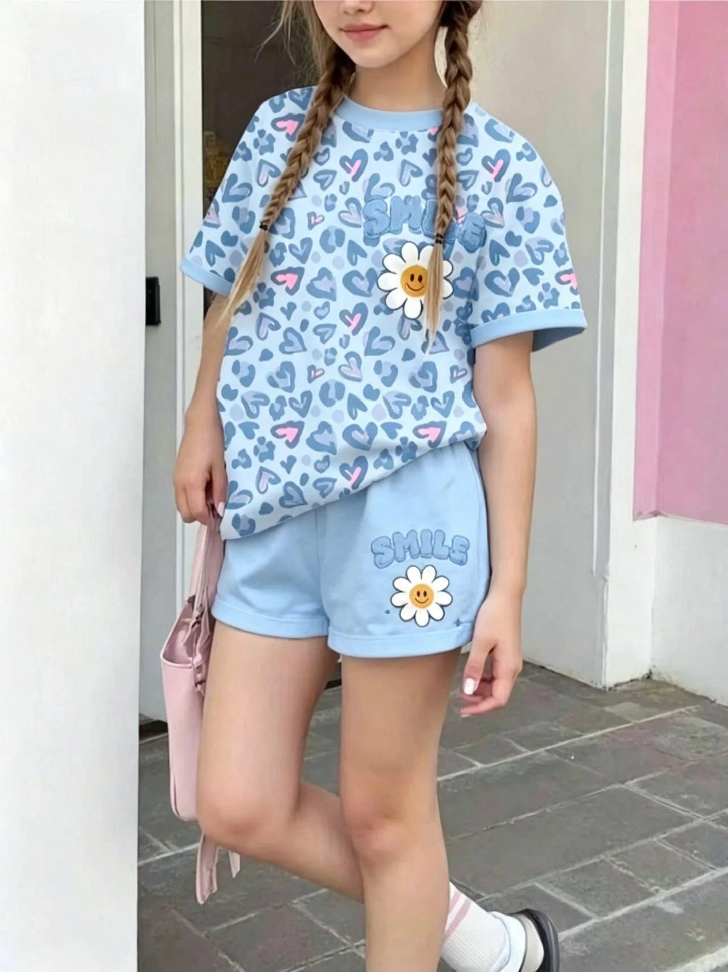 Floral Print Stretch Fabric Set