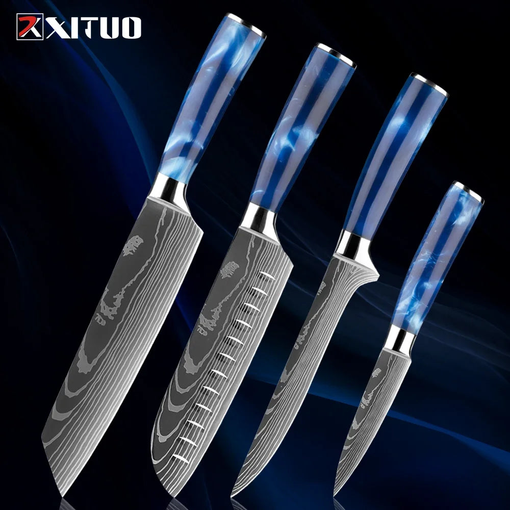Stainless Steel Chef Knife Kitchen Knife Set