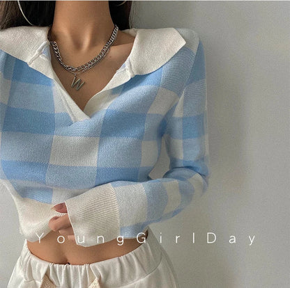 Autumn Vintage Knitting Long Sleeve Pullover Sweaters