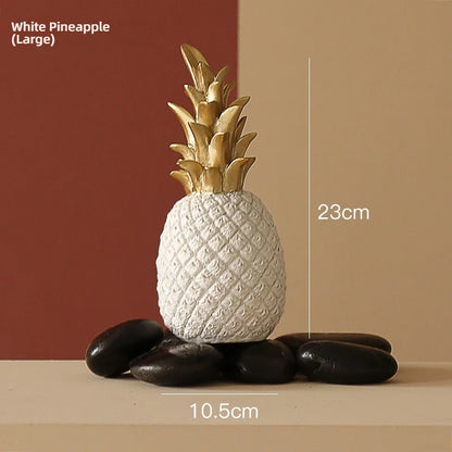 Nordic Gold Pineapple Sculpture Decoration