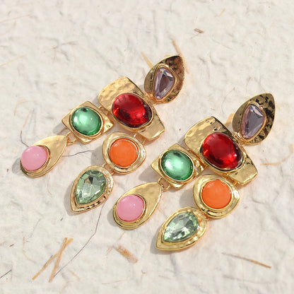 Exaggerated Vintage Rhinestone Crystal Beads Drop Earring