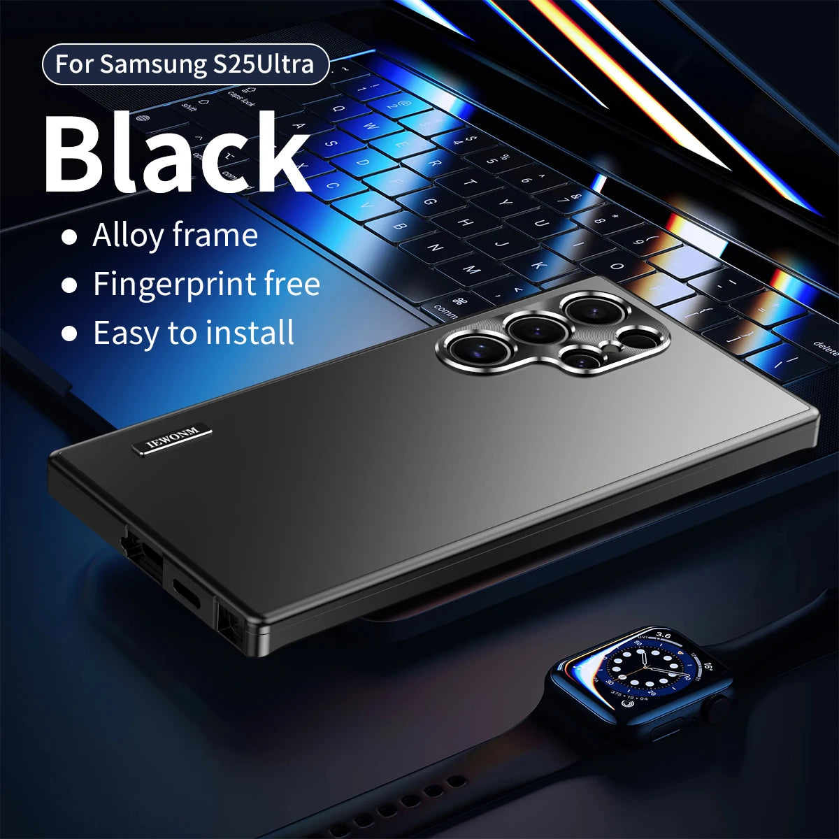 Magnetic Close Aluminum Frame Plastic Back Metal Case Cover
